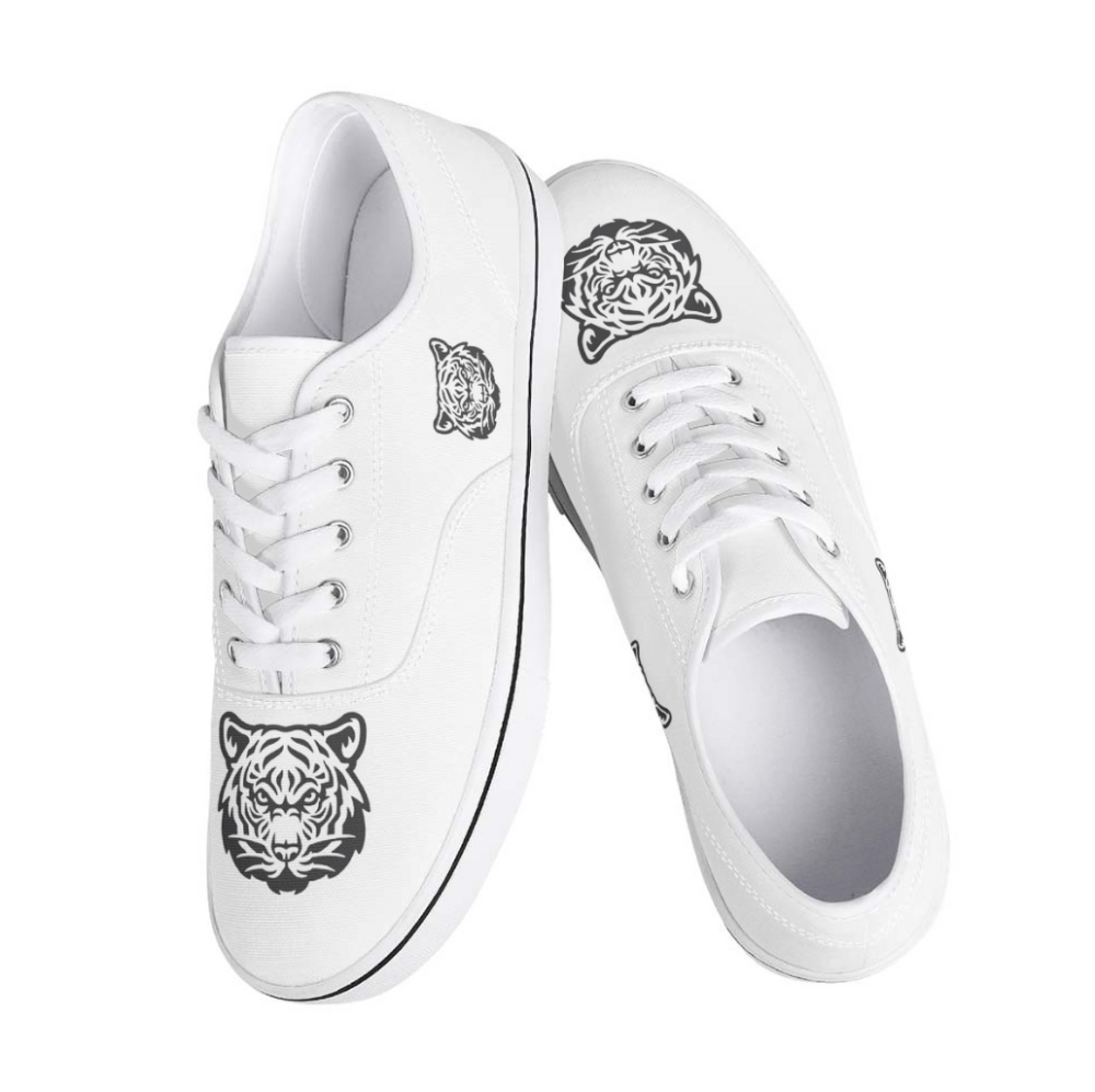 Minimalist Tiger - Print Canvas Sneakers